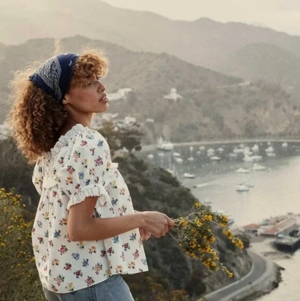 Doen Floral Blouse with Puff Sleeves - Picture 3 of 13